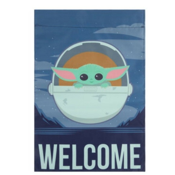 DISNEY Star Wars Baby Yoda 12.5” x 18” Garden Flag Mandalorian - Picture 1 of 1